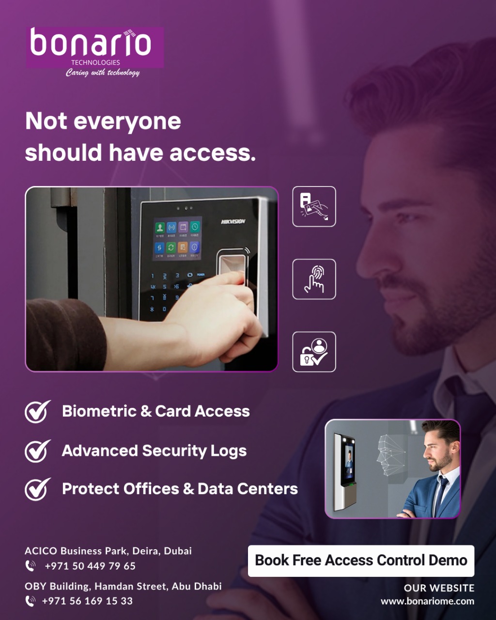access control system installed in a UAE commercial building ensuring secure entry