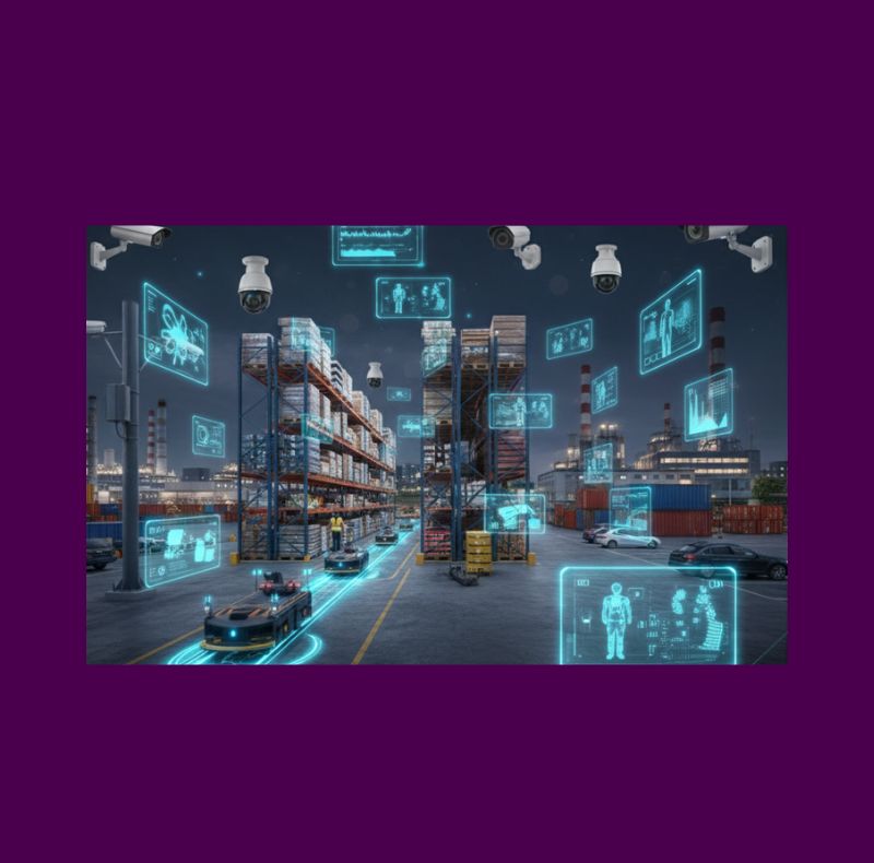 CCTV monitoring system for warehouse and industrial area security