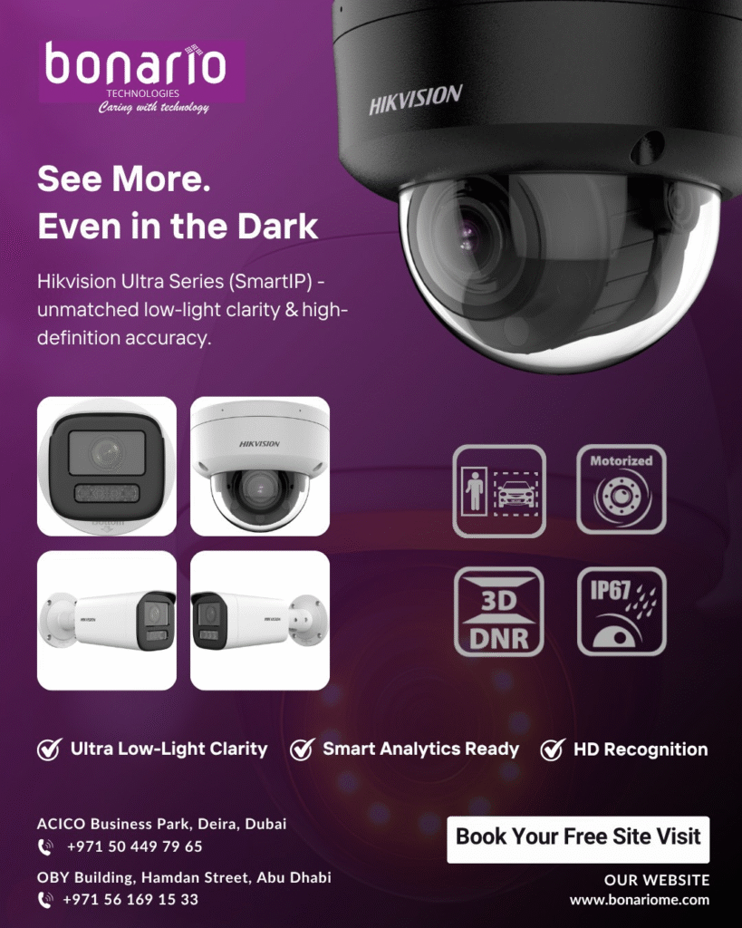 Advanced CCTV Surveillance poster highlighting smart security features and real-time monitoring for CCTV Surveillance Solutions in Al Quoz