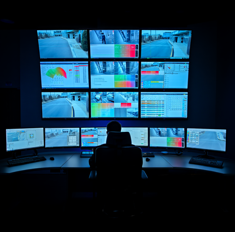 Smart CCTV with AI video analysis used in CCTV Installation in Business Bay Dubai for intelligent surveillance and threat detection