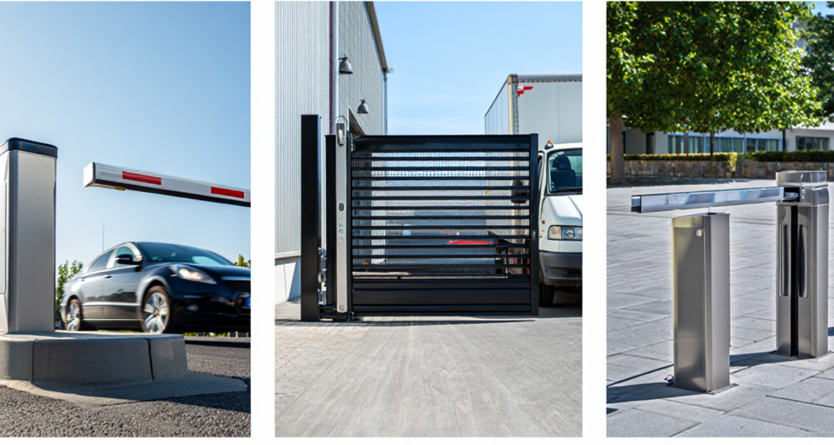 Comparison chart of multiple gate barrier technologies including RFID, remote-controlled, and ANPR systems – types of gate barrier systems in UAE