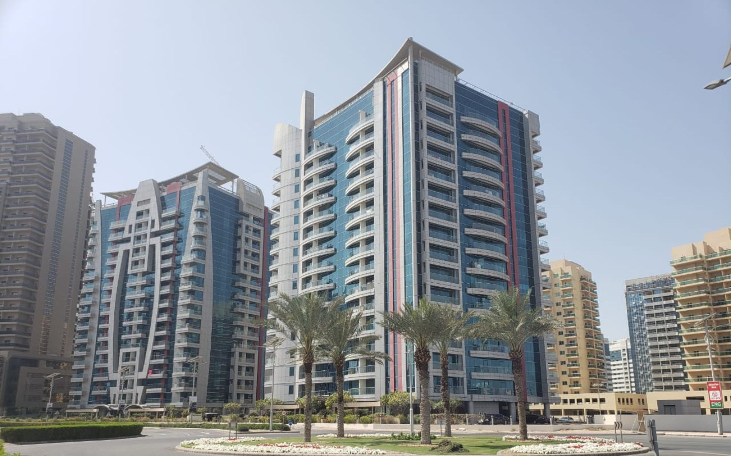 Exterior of Hub Canal 1 in Dubai Sports City, Dubai