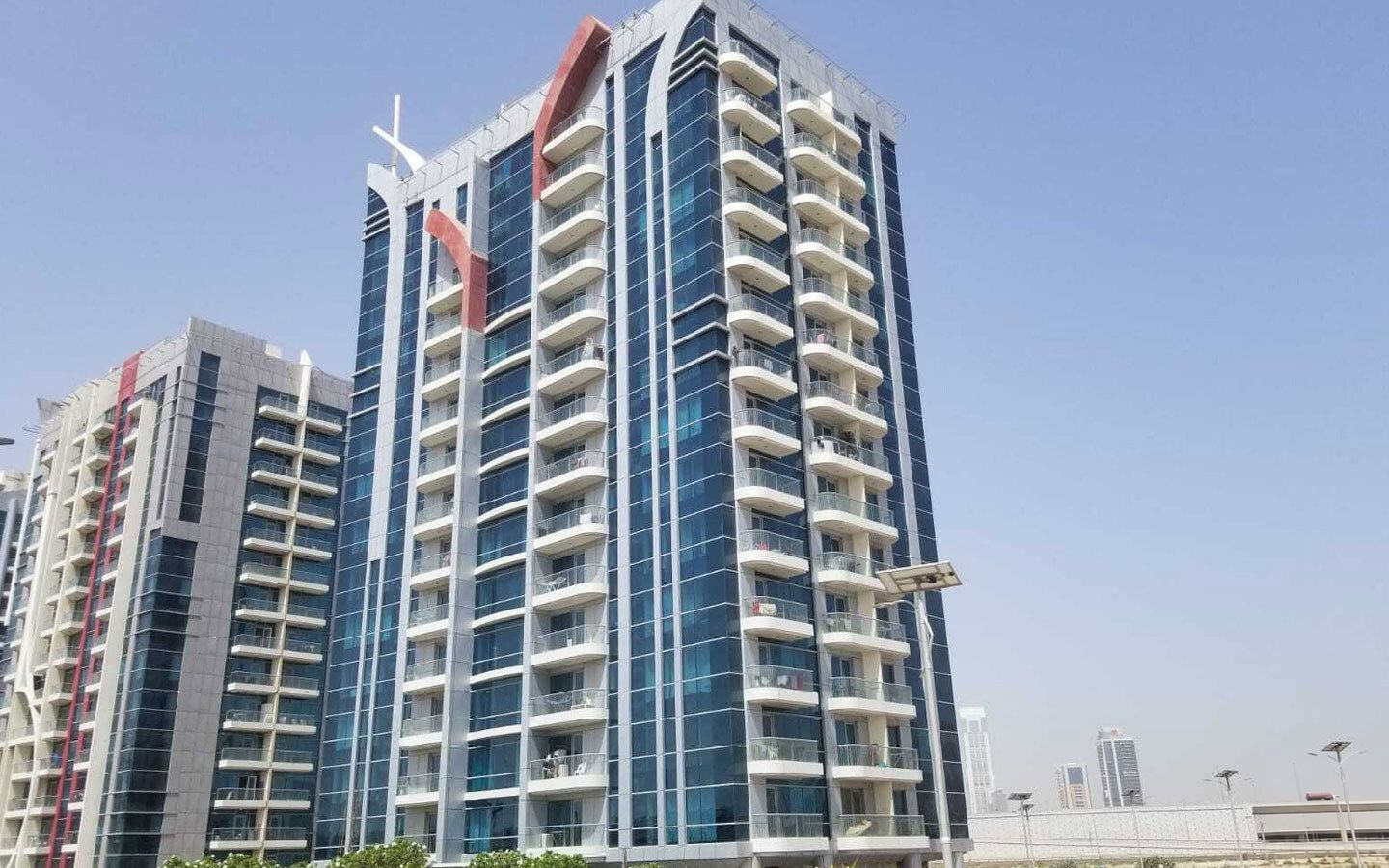 Exterior of Ice Hockey Tower in Dubai Sports City, Dubai