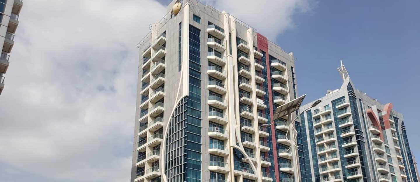 Exterior of Tennis Tower in Dubai Sports City, Dubai